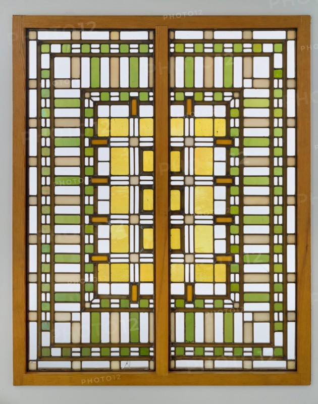 End Windows from the Living Room Skylights of the Martin House, 1904.