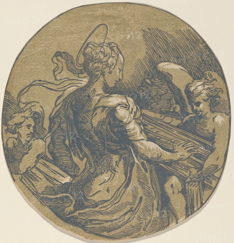Saint Cecilia, first half 16th century. Attributed to Antonio da Trento.
