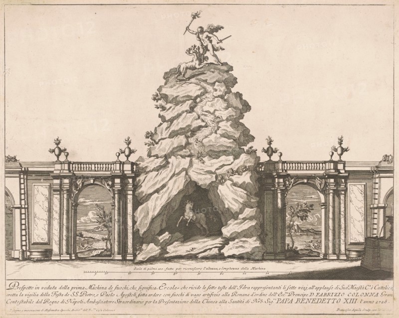The Prima Macchina for the Chinea of 1726: Hercules and the Hydra, 1726.