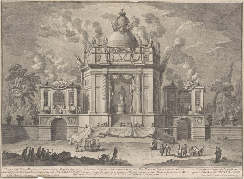 The Prima Macchina for the Chinea of 1771: The Temple of Asclepius, 1771.