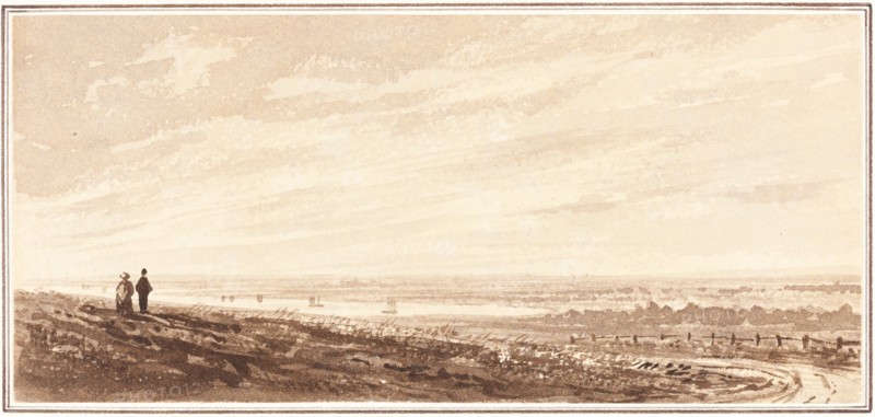 Figures Overlooking a Bay near the Mouth of the Paye, Lincolnshire, 1849.