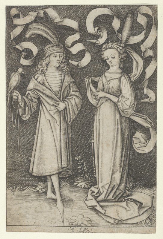 The Falconer and the Lady, from the series Scenes of Daily Life, ca. 1495.