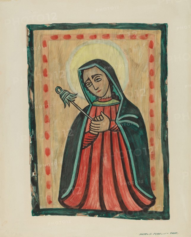 Retablo-Our Lady of Sorrows "Nuestra Senora de los Siete Dolores, c. 1938.