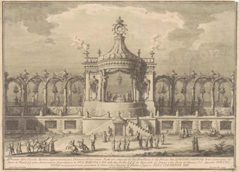 The Seconda Macchina for the Chinea of 1760: A Chinoiserie Pavilion, 1760.