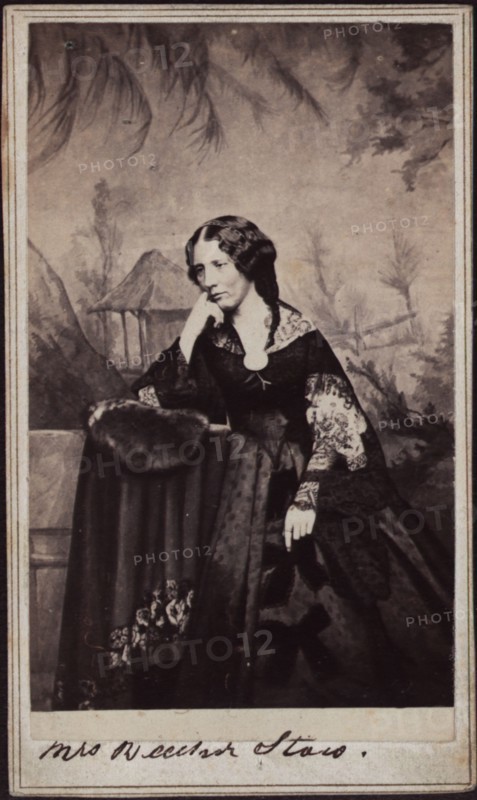 Portrait of Harriet Beecher Stowe (1811-1896), ca 1860. Private Collection.