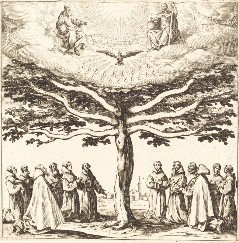 The Holy Trinity in the Tree of Life, Adored by Franciscans, in or after 1621.