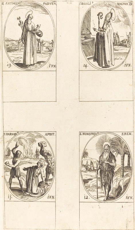 St. Barnabas, Apostle; St. Honofrius; St. Anthony of Padua; St. Basil the Great.