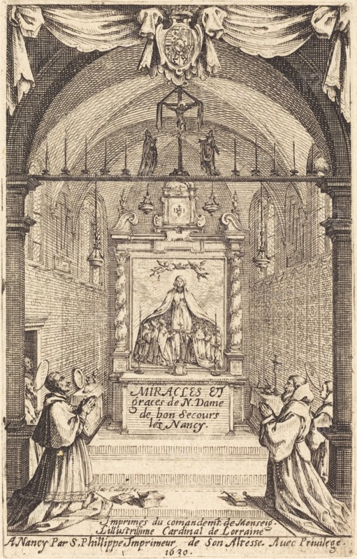 Frontispiece for the Miracles and Graces of Our Lady of "Bon-Secours-les-Nancy".