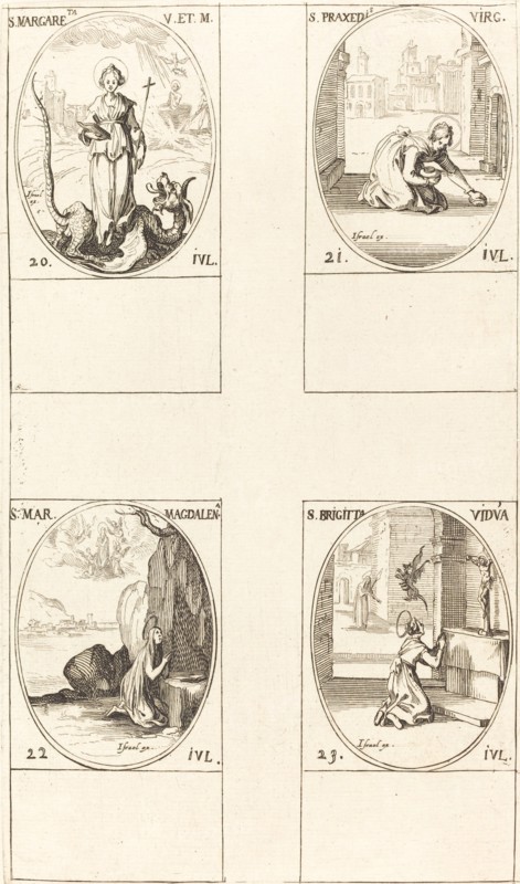St. Margaret of Antioch; St. Praxedes; St. Mary Magdalene; St. Bridget of Sweden.