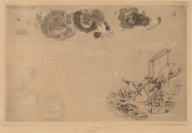 Belgian Border, Bill of Disorder (Frontiere de Belgique. Billet a Desordre), 1871.