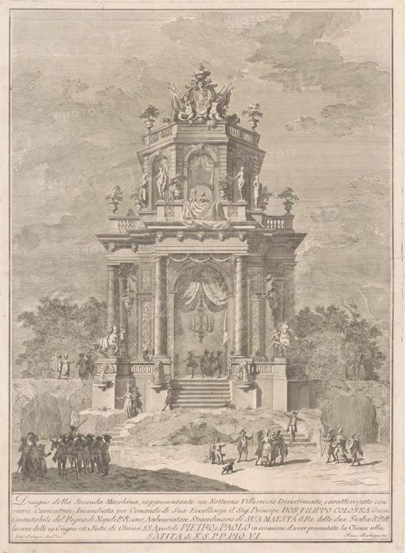 The Seconda Macchina for the Chinea of 1782: A Countryside Festival at Night, 1782.