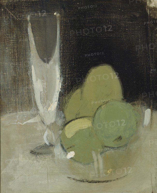 Green Apples And Champagne Glass , 1934. Found in the collection of Ateneum, Helsinki.