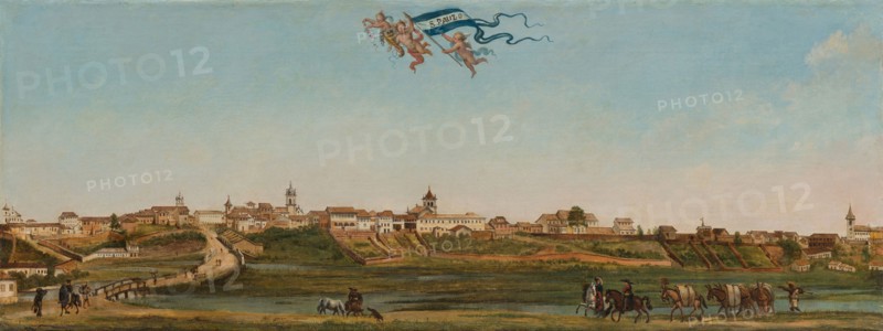 Panoramic View of São Paulo, 1821. Found in the collection of Instituto Cultural Itaú.