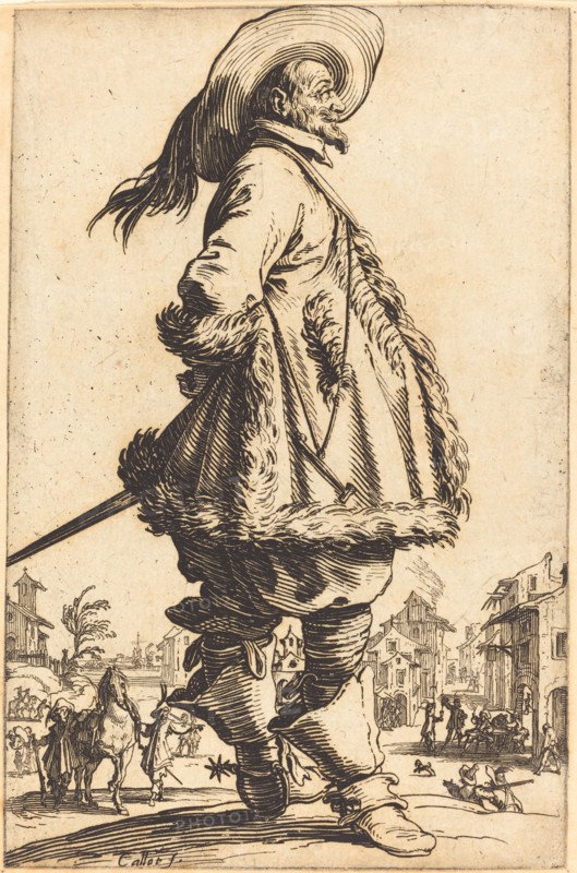 Noble Man with Mantle Trimmed in Fur, Holding his Hands Behind his Back, c. 1620/1623.