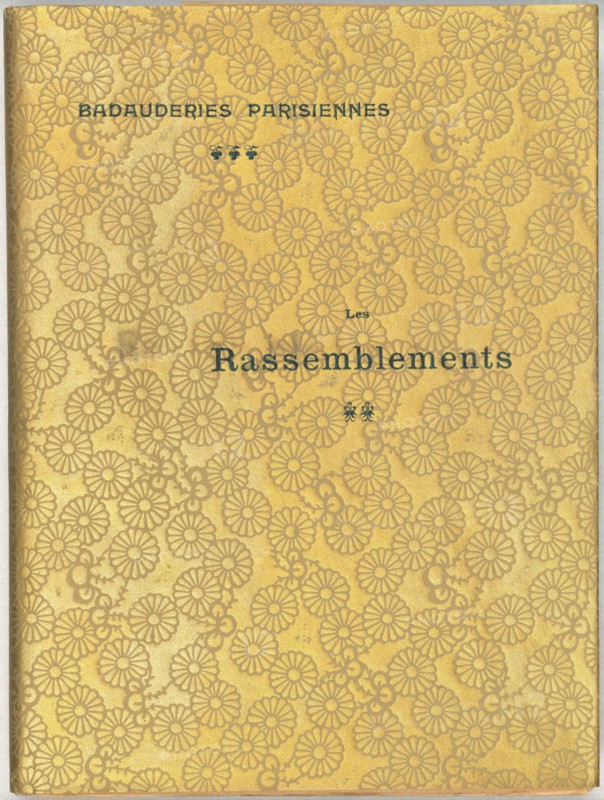Badauderies parisiennes: Les Rassemblements, 1896. [Cover to a book by Octave Uzanne].