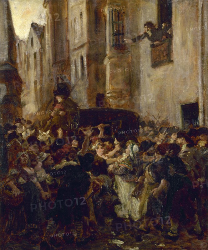 The Arrest of Charlotte Corday, c. 1853. Creator: Dehodencq, Alfred (1822-1882).