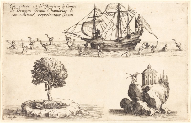 Entry of M. le Comte de Brionne, Grand Chamberlain of His Highness,Representing Jason, 1627. Creator: Jacques Callot.