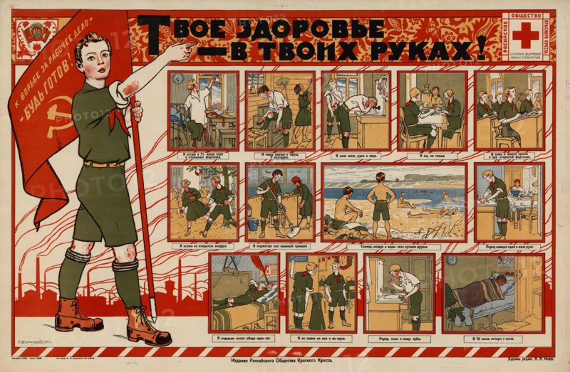 Your Health is in Your Hands!, 1925. Creator: Yaguzhinsky, Sergei Ivanovich (1862-1947).