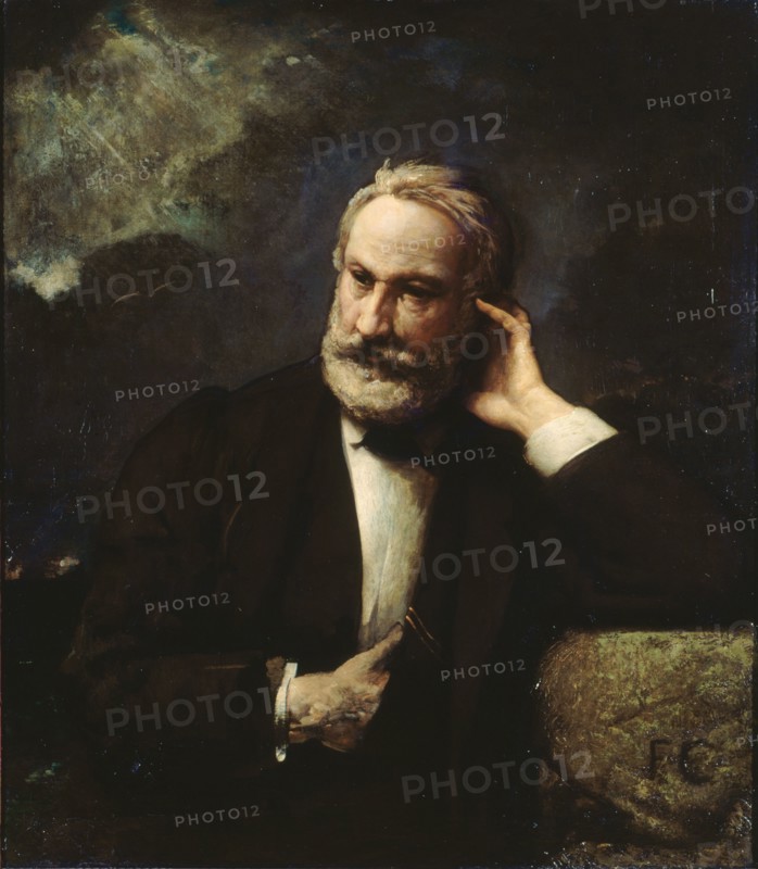 Portrait of Victor Hugo (1802-1885), ca 1868. Creator: Chifflart, François (1825-1901).