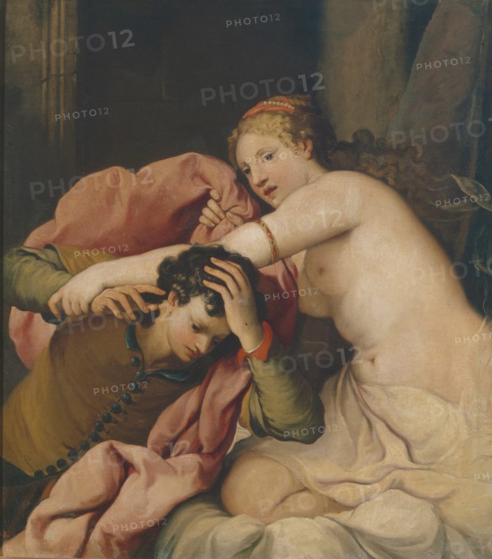 Joseph and Potiphar's Wife. Creator: Lazzarini, Gregorio (1655-1730).