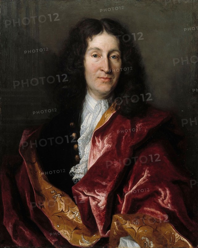 Portrait of Jean de La Fontaine (1621-1695), 1699. Creator: Millot, Henri (?-1756).