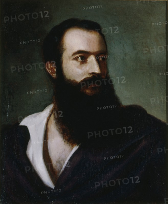 Portrait of Felice Orsini (1819-1858), c. 1858. Creator: Buchheister, Louis (1820-1881).