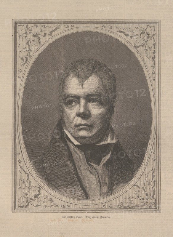 Portrait of the historical novelist and poet Sir Walter Scott (1771-1832), 1871. Creator: Anonymous.