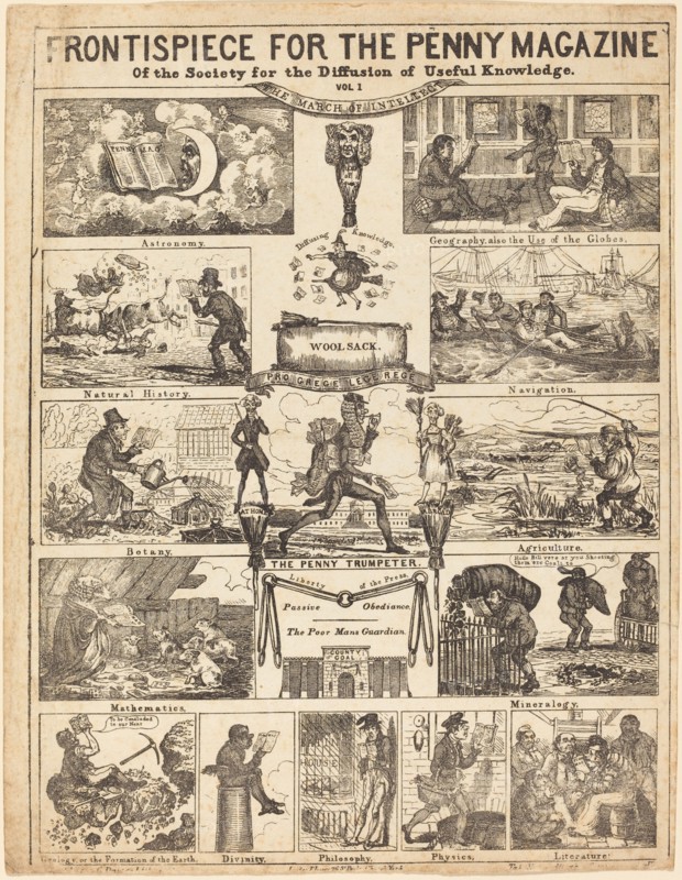 Frontispiece for the Penny Magazine of the Society for the Diffusion of Knowledge: Vo, 19th cent. Creator: Unknown.