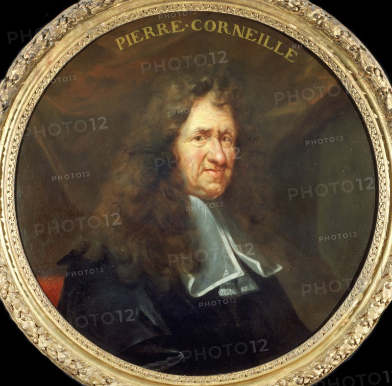 Portrait of Pierre Corneille (1606-1684), c. 1680. Creator: Sicre, François (1640-1705).