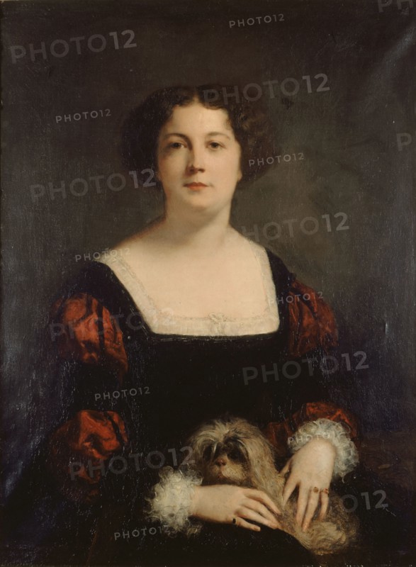 Portrait of Apollonie Sabatier (1822-1889), c. 1850. Creator: Ricard, Louis-Gustave (1823-1872).