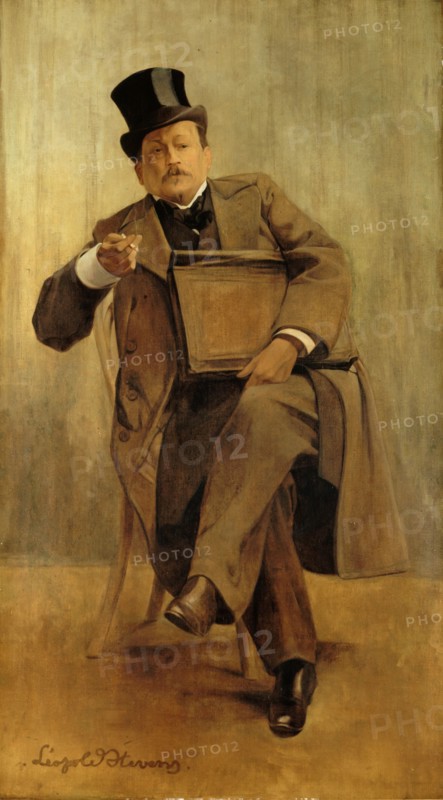 Portrait of Georges Courteline (1858-1929), c. 1898. Creator: Stevens, Léopold (1860-1935).