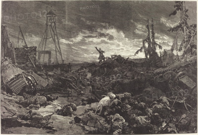 Michel Strogoff au Théâtre du Chatelet, 1880. Creator: Daniel Urrabieta Vierge.