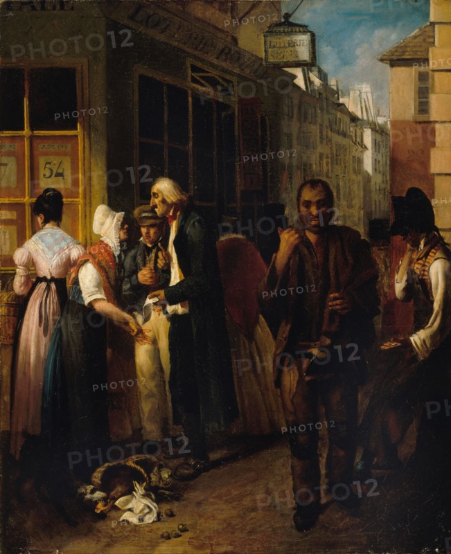 Bureau de la loterie royale sous la Restauration, 1820. Creator: Anonymous.