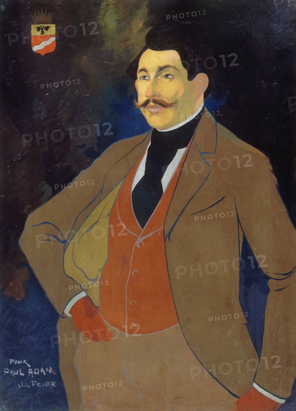 Portrait of the novelist Paul Adam (1862-1920), c. 1900. Creator: Feure, Georges de  .