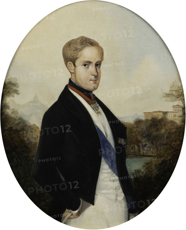 Portrait of Emperor Peter II of Brazil (1825-1891), 1846. Creator: Rugendas, Johann Moritz (1802-1858).