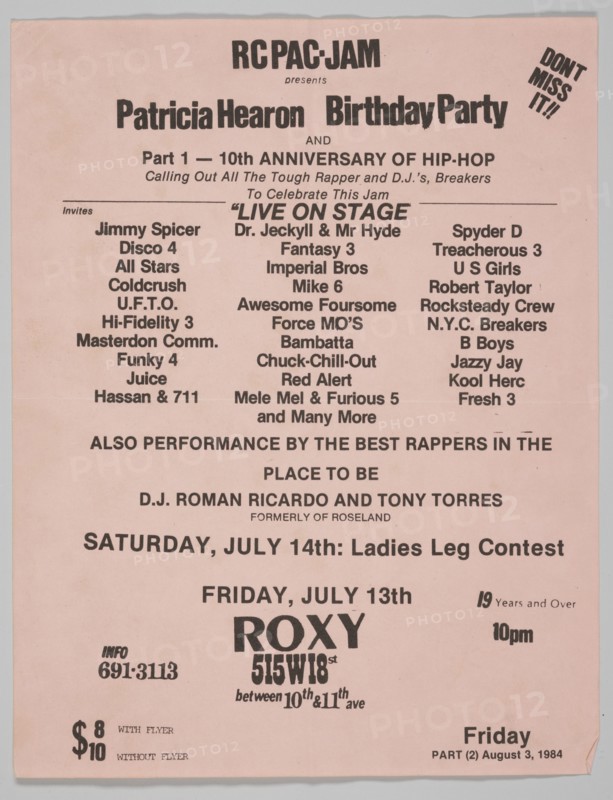 Flier for “Patricia Hearon Birthday Party" designed by Van Silk, July 13 1984. Creator: Unknown.