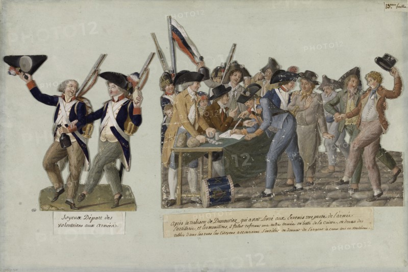 The departure of the volunteers for the revolutionary armies, c. 1793. Creator: Lesueur, Jean-Baptiste (1749-1826).