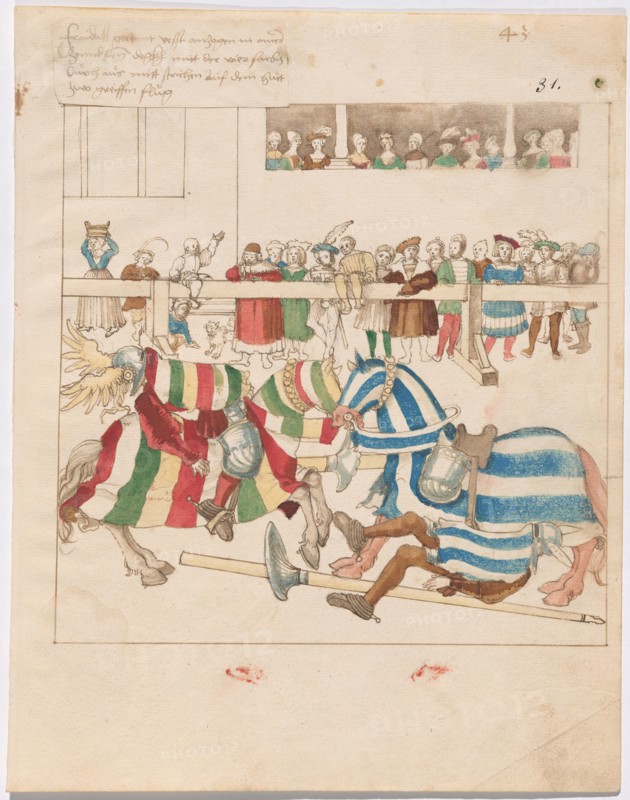 Freydal, The Book of Jousts and Tournaments of Emperor Maximilian I: Combats...,Plate 40, c1515. Creator: Unknown.