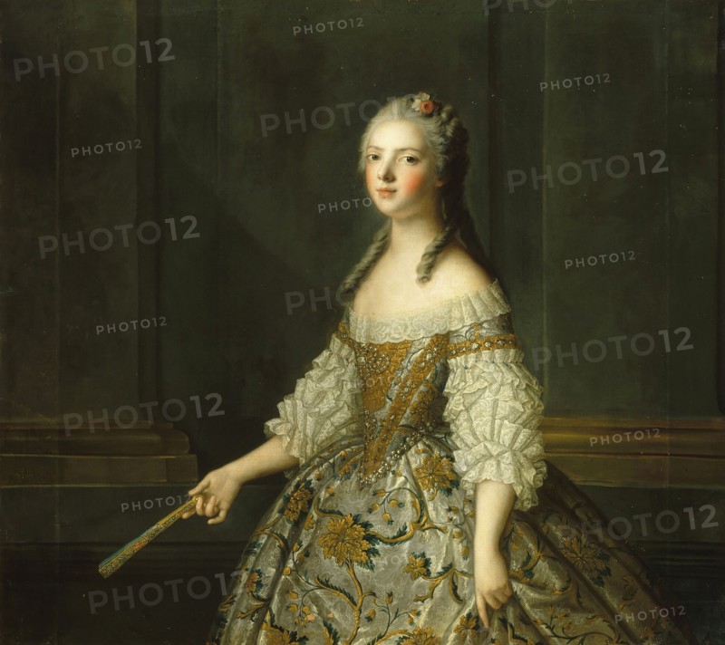 Madame Adélaïde of France (1732-1800), Holding a Fan, ca 1752. Creator: Nattier, Jean-Marc (1685-1766).