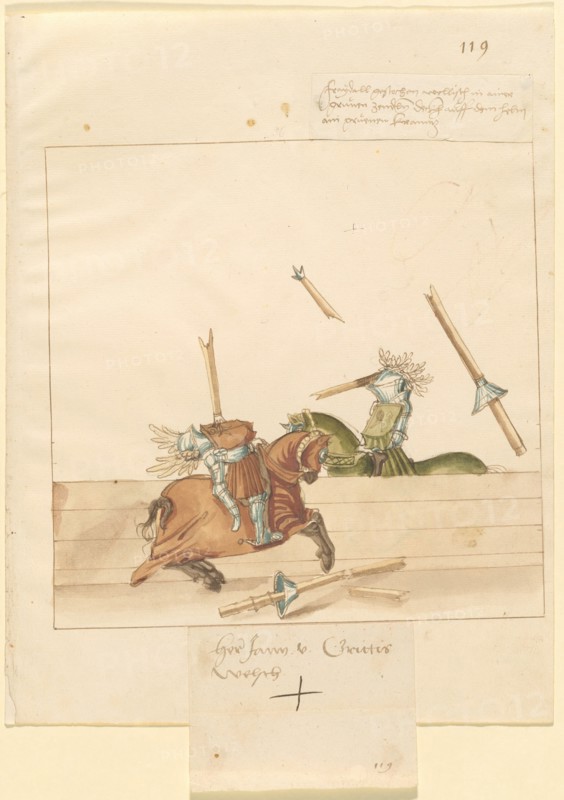 Freydal, The Book of Jousts and Tournament of Emperor Maximilian I: Combats..., Plate 107, c1515. Creator: Unknown.