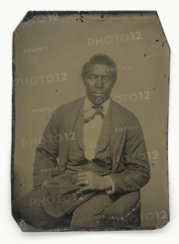 Tintype of a man, late 19th century. Creator: Unknown.