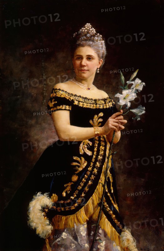 Portrait of the Opera singer Ida Basilier-Magelssen (1846-1928) as Philine in Opera..., 1887. Creator: Wiik, Maria (1853-1928).