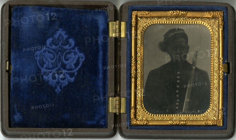 Ambrotype of a Civil War soldier, 1861-1865. Creator: Unknown.