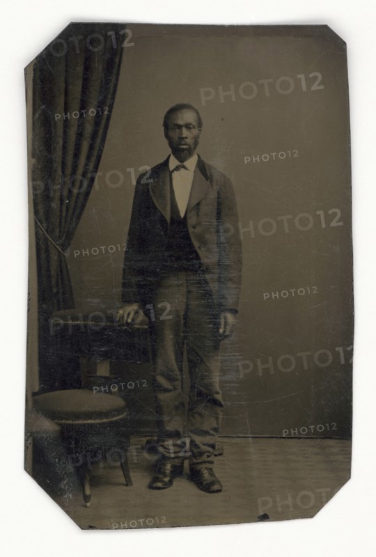 Tintype of a man, late 19th century. Creator: Unknown.