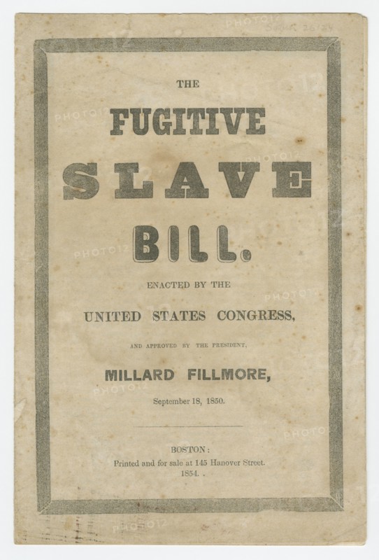 The Fugitive Slave Bill, 1854. Creator: Unknown.