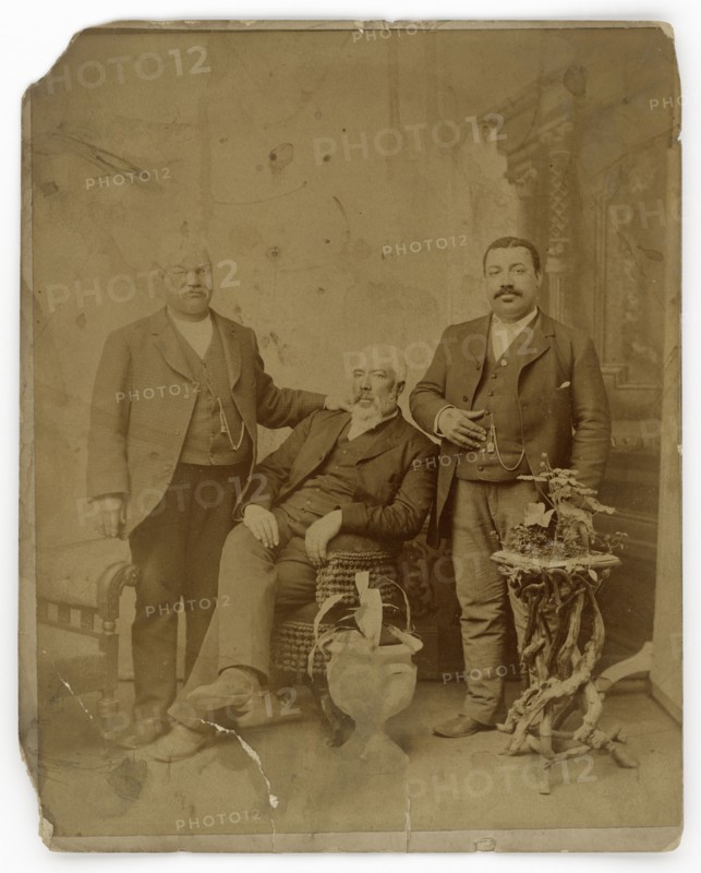 Albumen print of three members of the Boyd family, 1890-1930. Creator: Unknown.