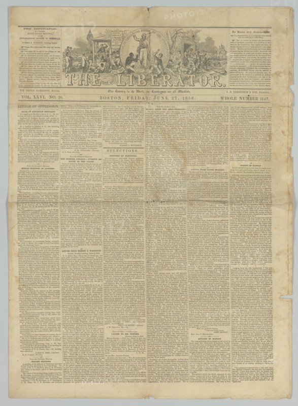 The Liberator, Vol. XXVI, No. 26, June 27, 1856. Creator: Unknown.
