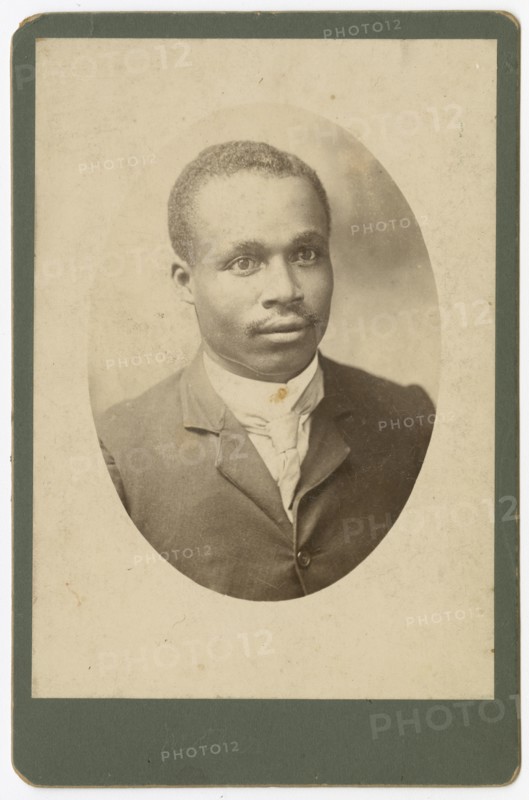 Photograph of a man wearing a suit and necktie, 1890s. Creator: Unknown.