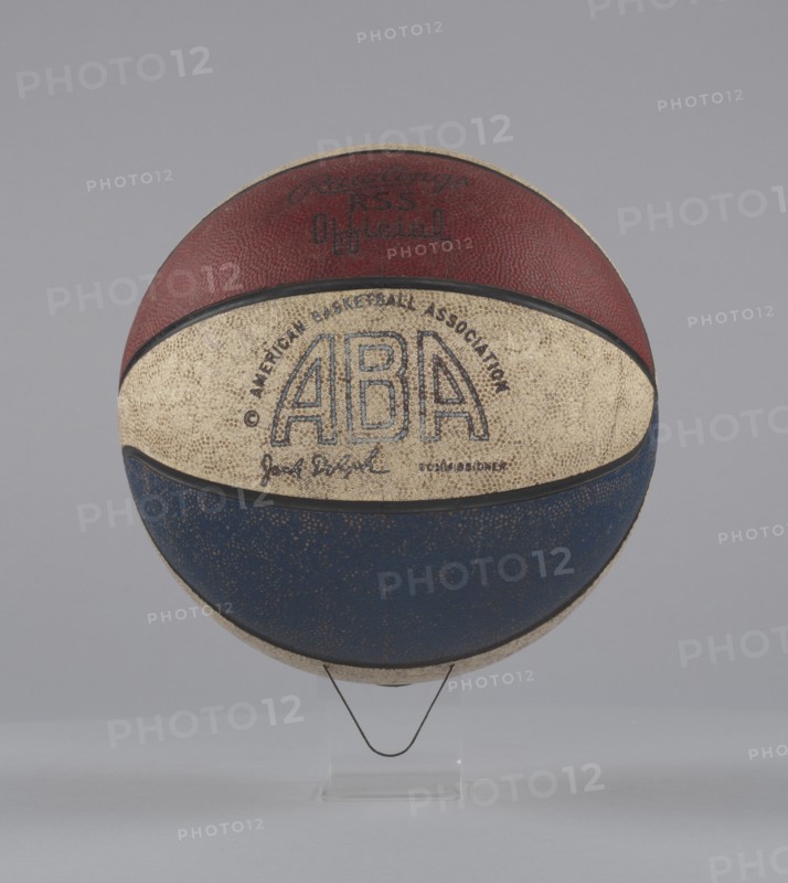 Basketball used in American Basketball Association games, ca. 1967. Creator: Rawlings.