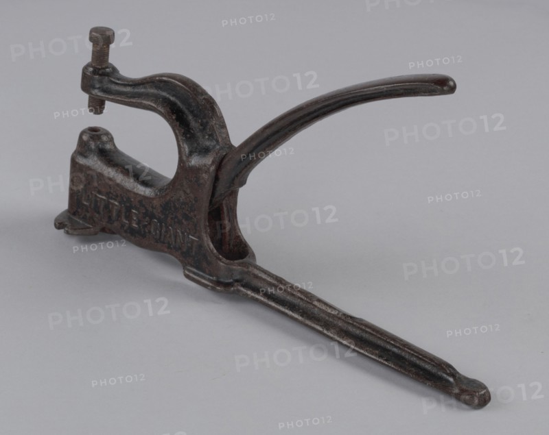 Metal leatherworking riveter by Little Giant, ca. 1850-1900. Creator: Wells Brothers & Co.